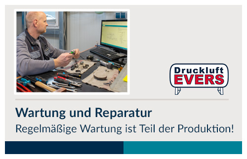 Wartung und Reparatur von Industrie-Werkzeugen bei Druckluft-EVERS